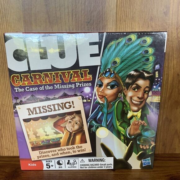 HASBRO CLUE CARNIVAL BOARD GAME, Brand New, Carnival Clue Game - Picture 1 of 3